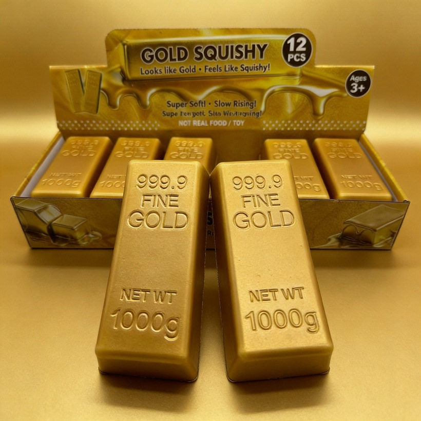 Gold Bar Stress Relief Squeeze Toy