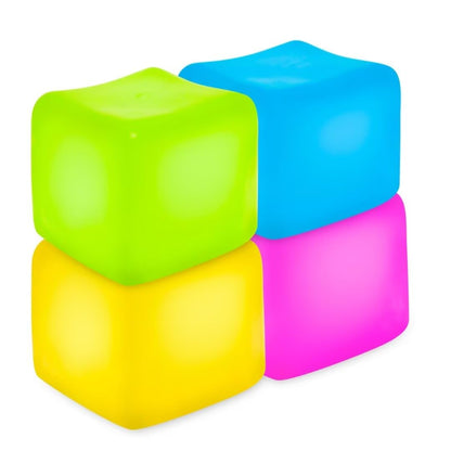 Silicone Squishy Stress Relief Cubes – 4 Pack