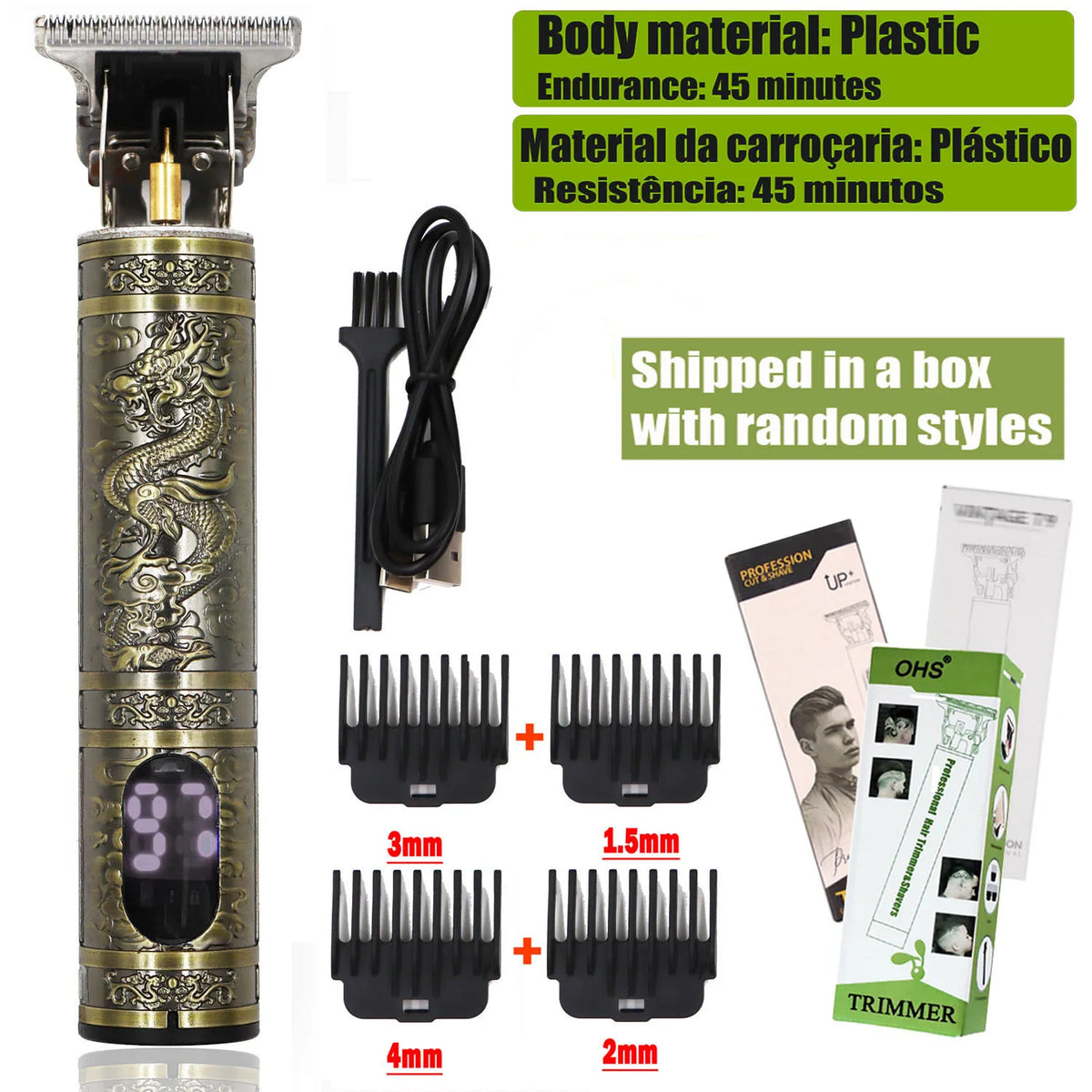 T9 Rechargeable Beard Trimmer for Hair Detailing