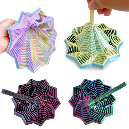 3D-Printed Expanding Spiral Star Sensory Fidget Toy
