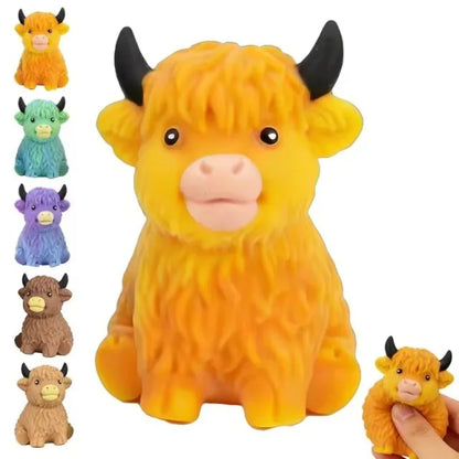 Highland Cow Slow-Rising Squishy Sensory Fidget Toy