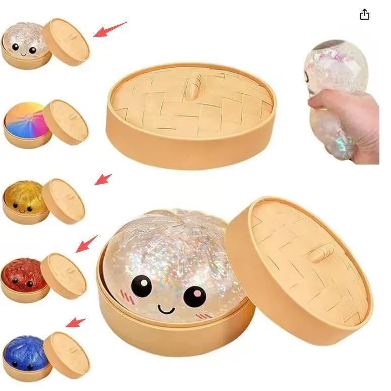 Slow-Rising Dumpling Bun Squishy Sensory Fidget Toy