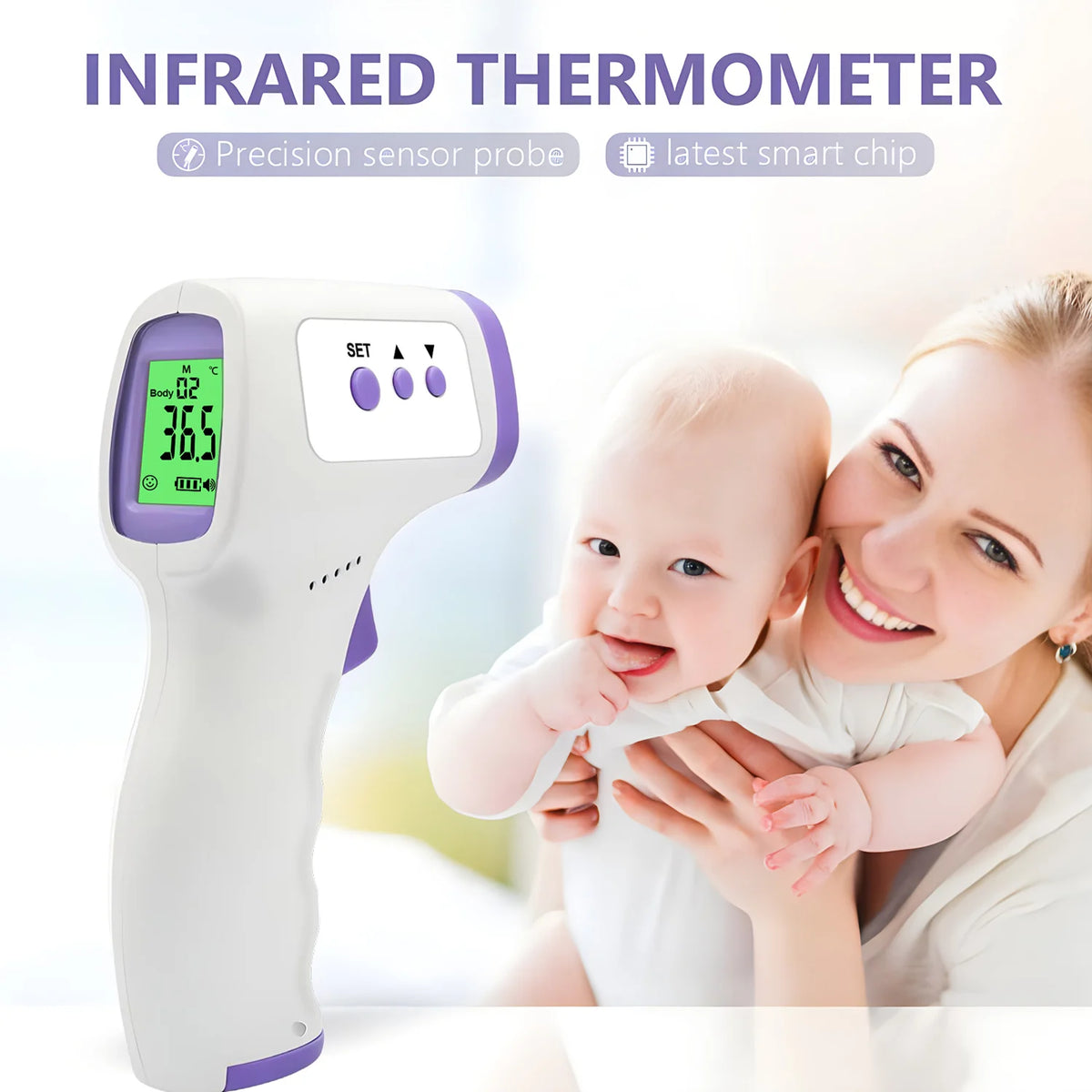 Non-Contact Infrared Thermometer or Pulse Oximeter