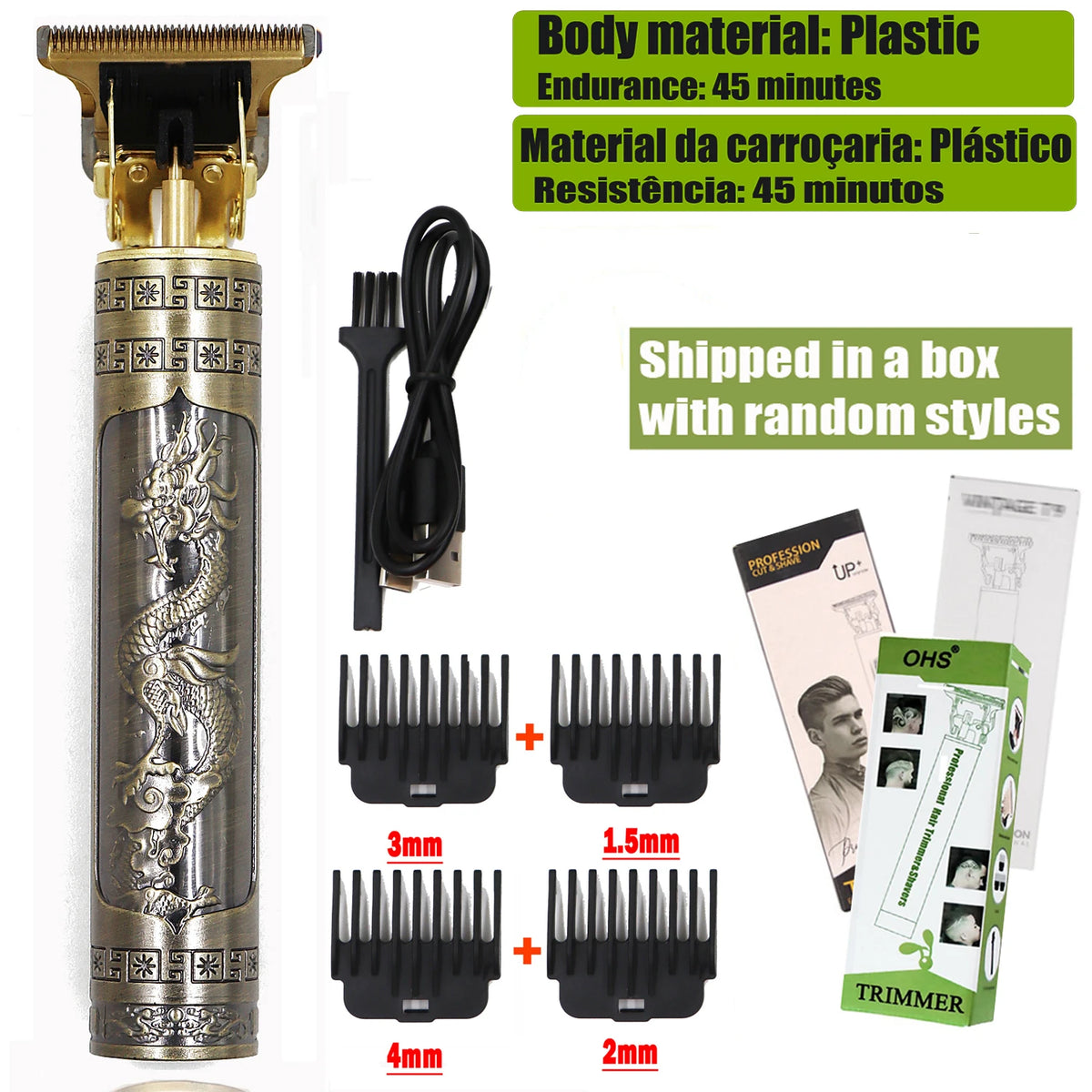 T9 Rechargeable Beard Trimmer for Hair Detailing