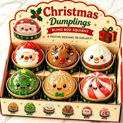 Christmas Dumpling Squishy Fidget Toys in Six Designs