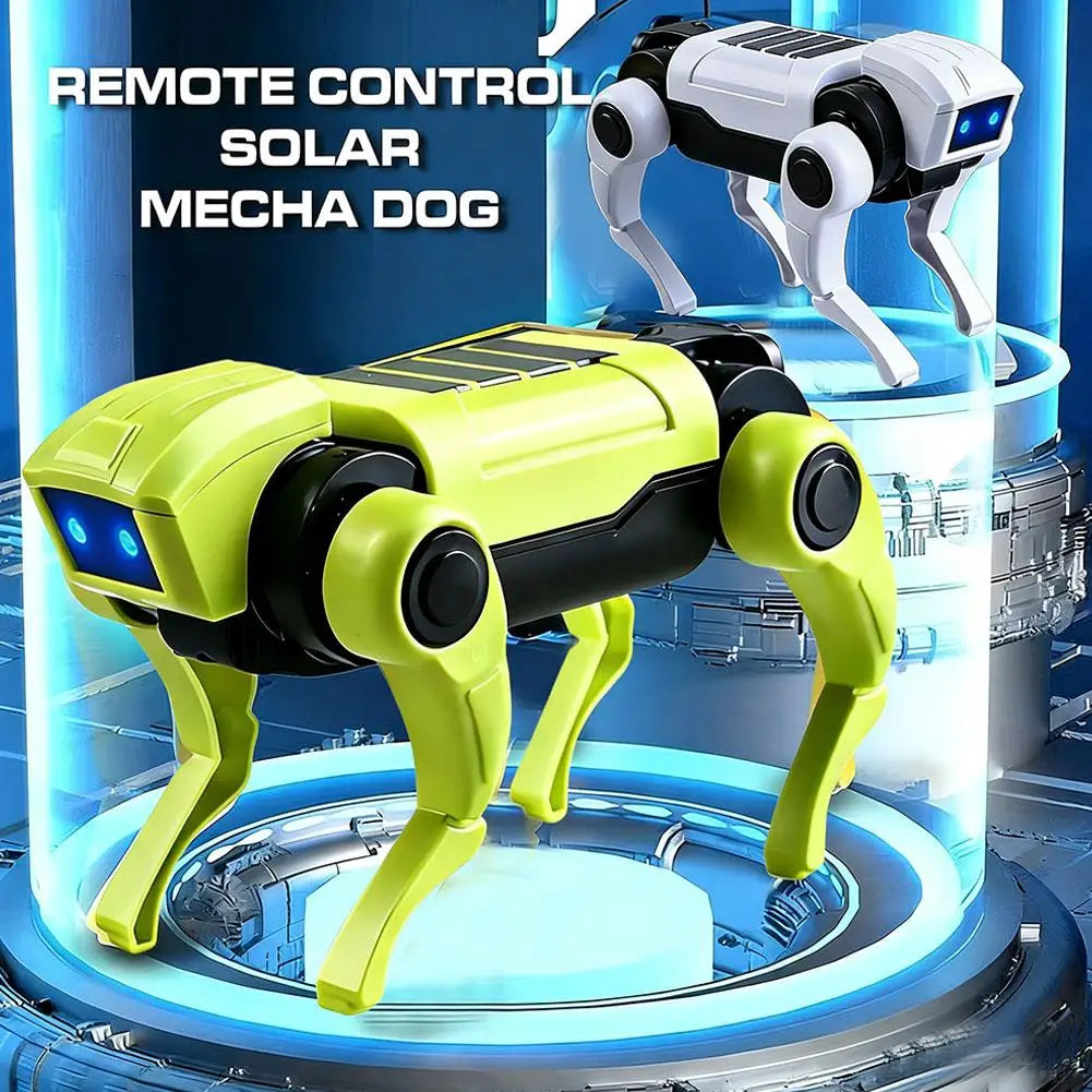 DIY Walking Robot Dog Toy with Blue LED Eyes