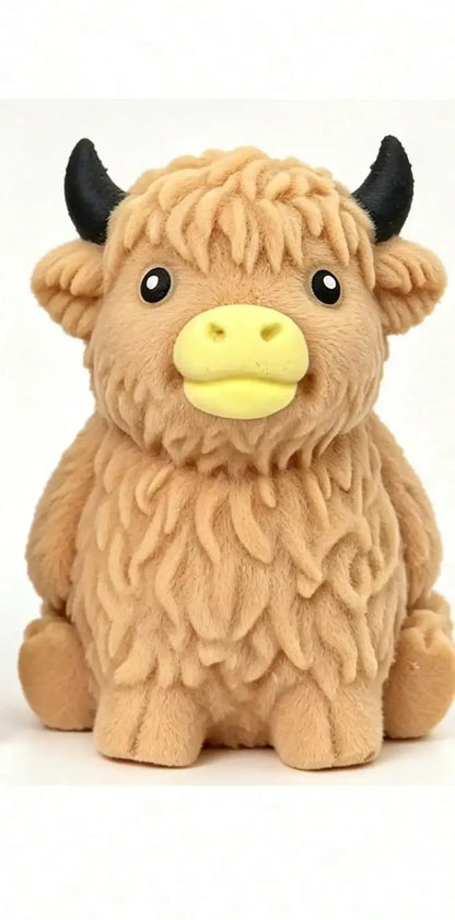 Scottish Highland Cow Slow-Rebound Squishy Fidget Toy