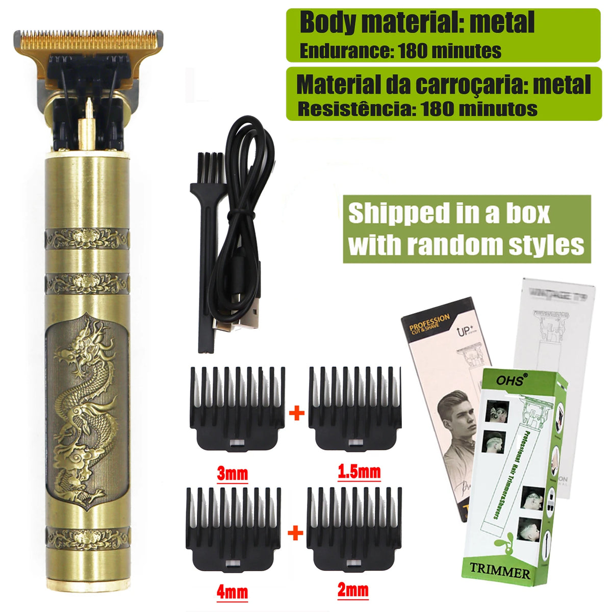 T9 Rechargeable Beard Trimmer for Hair Detailing