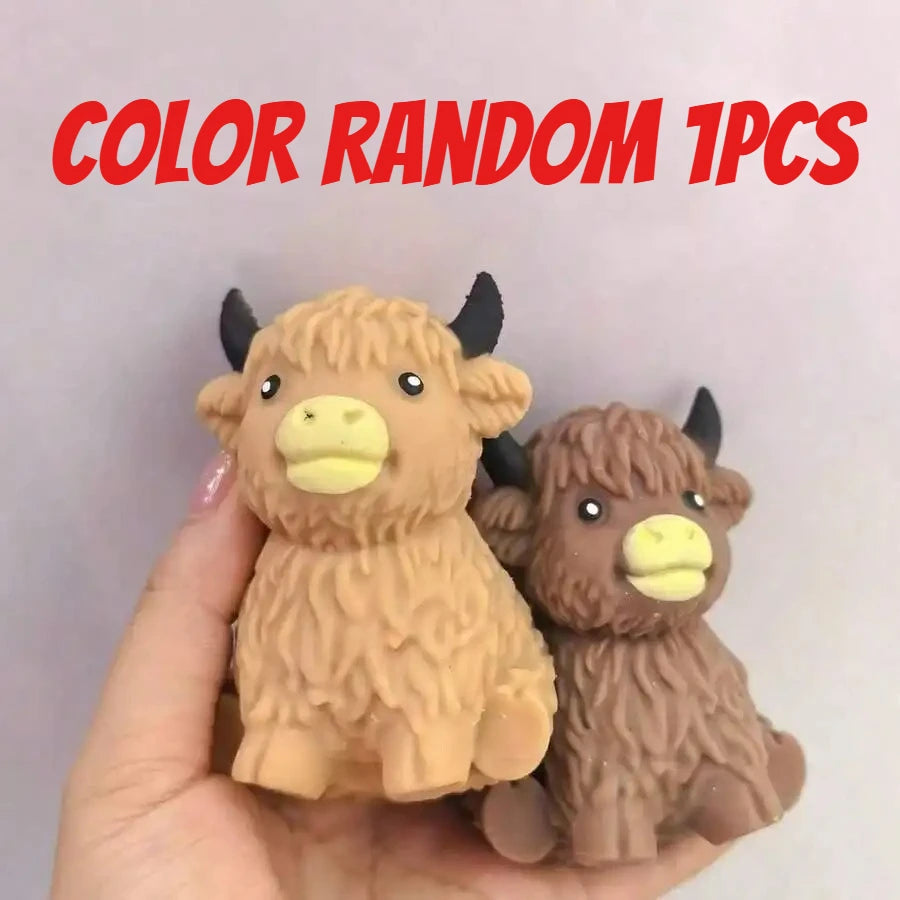 Highland Cow Slow-Rebound Squishy Toy, Random Color
