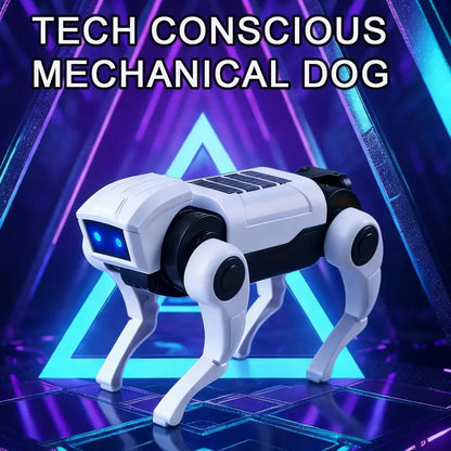 DIY Walking Robot Dog Toy with Blue LED Eyes
