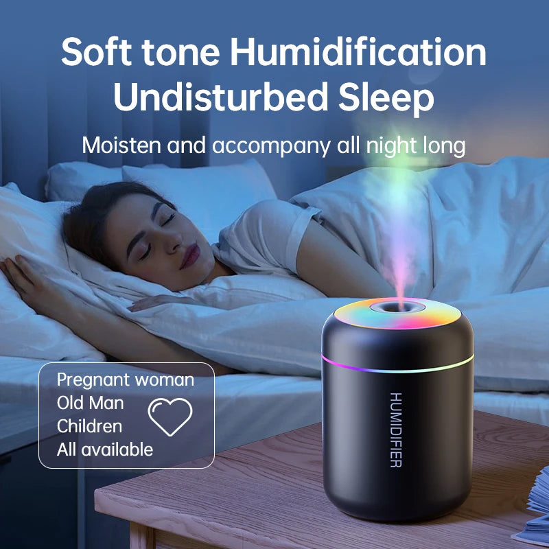 180 ml Mini USB Humidifier with Multicolor Lighting