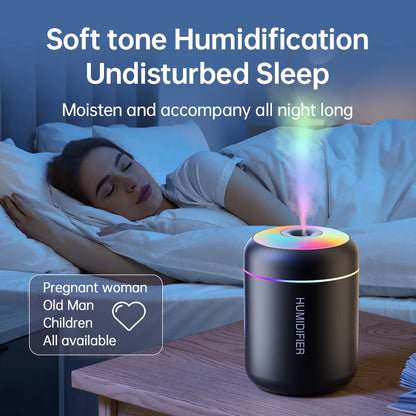 180 ml Mini USB Humidifier with Multicolor Lighting