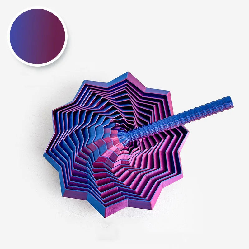 3D-Printed Expanding Spiral Star Sensory Fidget Toy