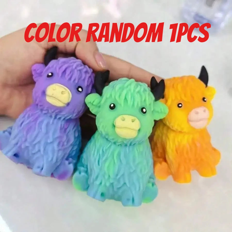Highland Cow Slow-Rebound Squishy Toy, Random Color