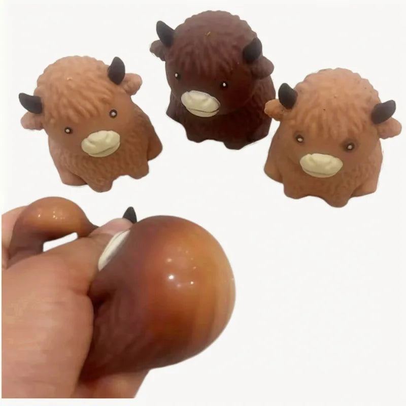 Scottish Highland Cow Slow-Rebound Squishy Fidget Toy