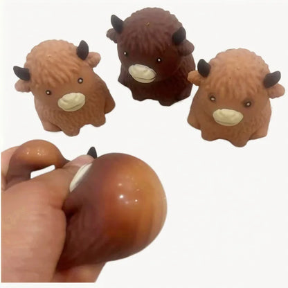 Scottish Highland Cow Slow-Rebound Squishy Fidget Toy