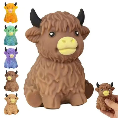 Highland Cow Slow-Rising Squishy Sensory Fidget Toy