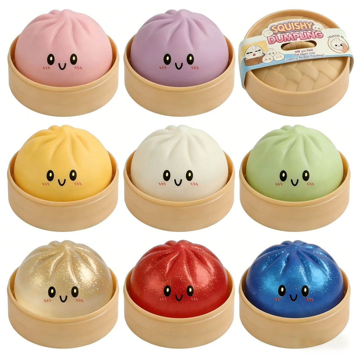 Slow-Rising Dumpling Bun Squishy Sensory Fidget Toy