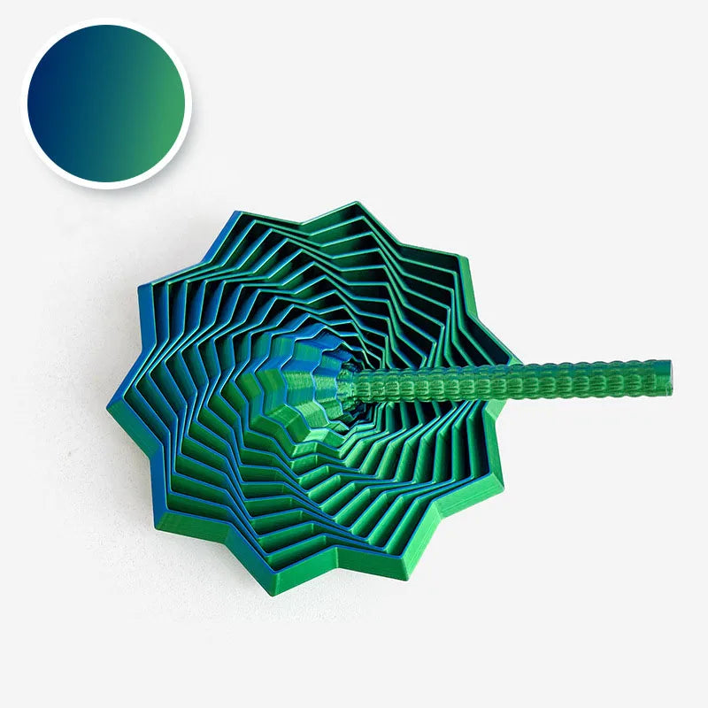 3D-Printed Expanding Spiral Star Sensory Fidget Toy