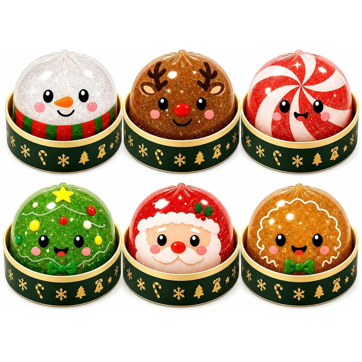 Christmas Dumpling Squishy Fidget Toys in Six Designs