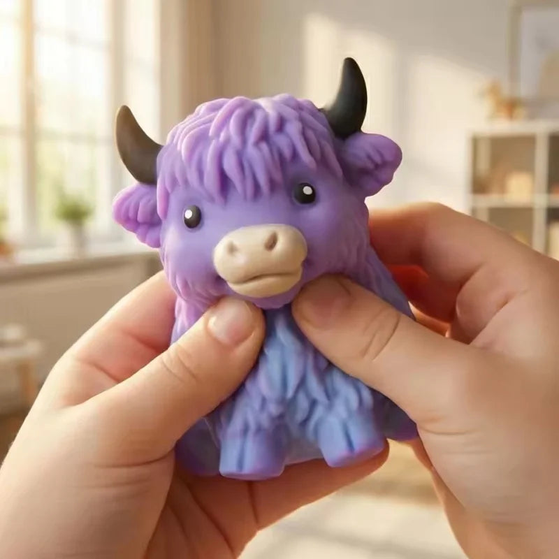 Highland Cow Slow-Rising Squishy Sensory Fidget Toy