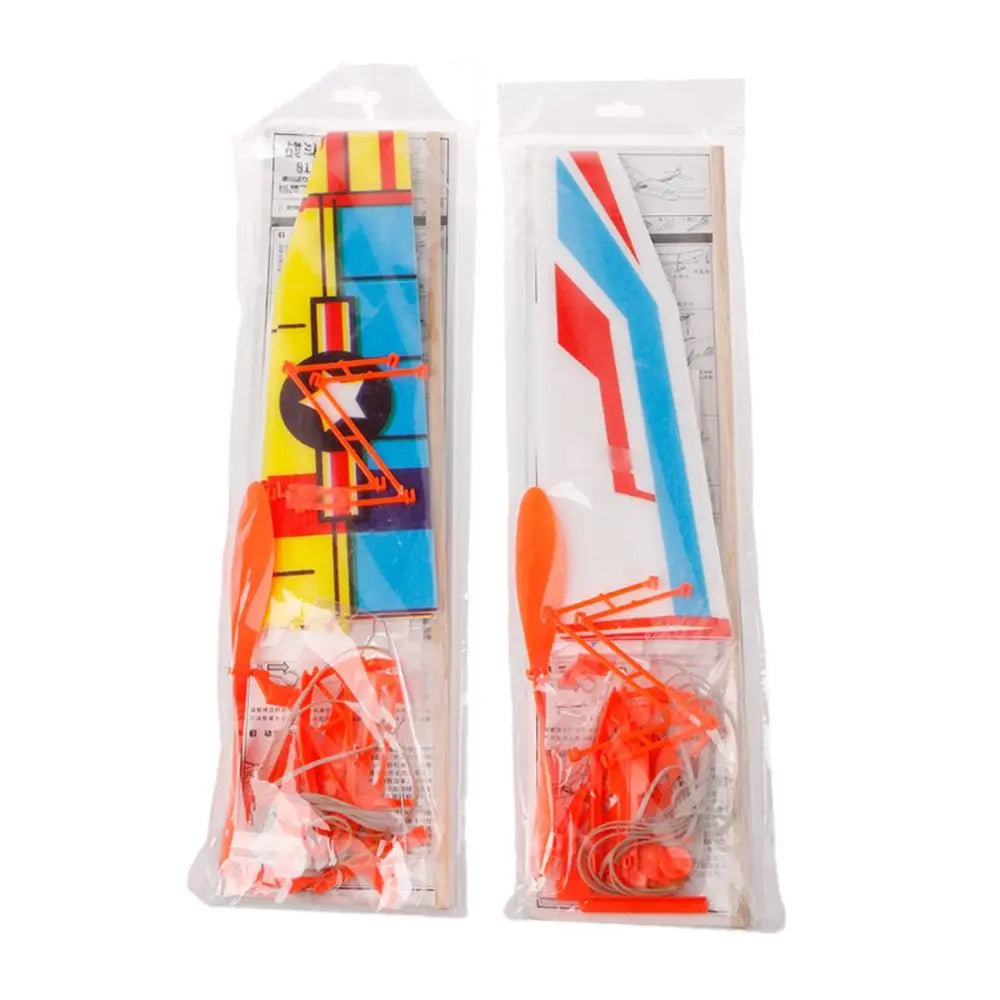 Rubber Band Powered Airplane Model Kit in Two Sizes