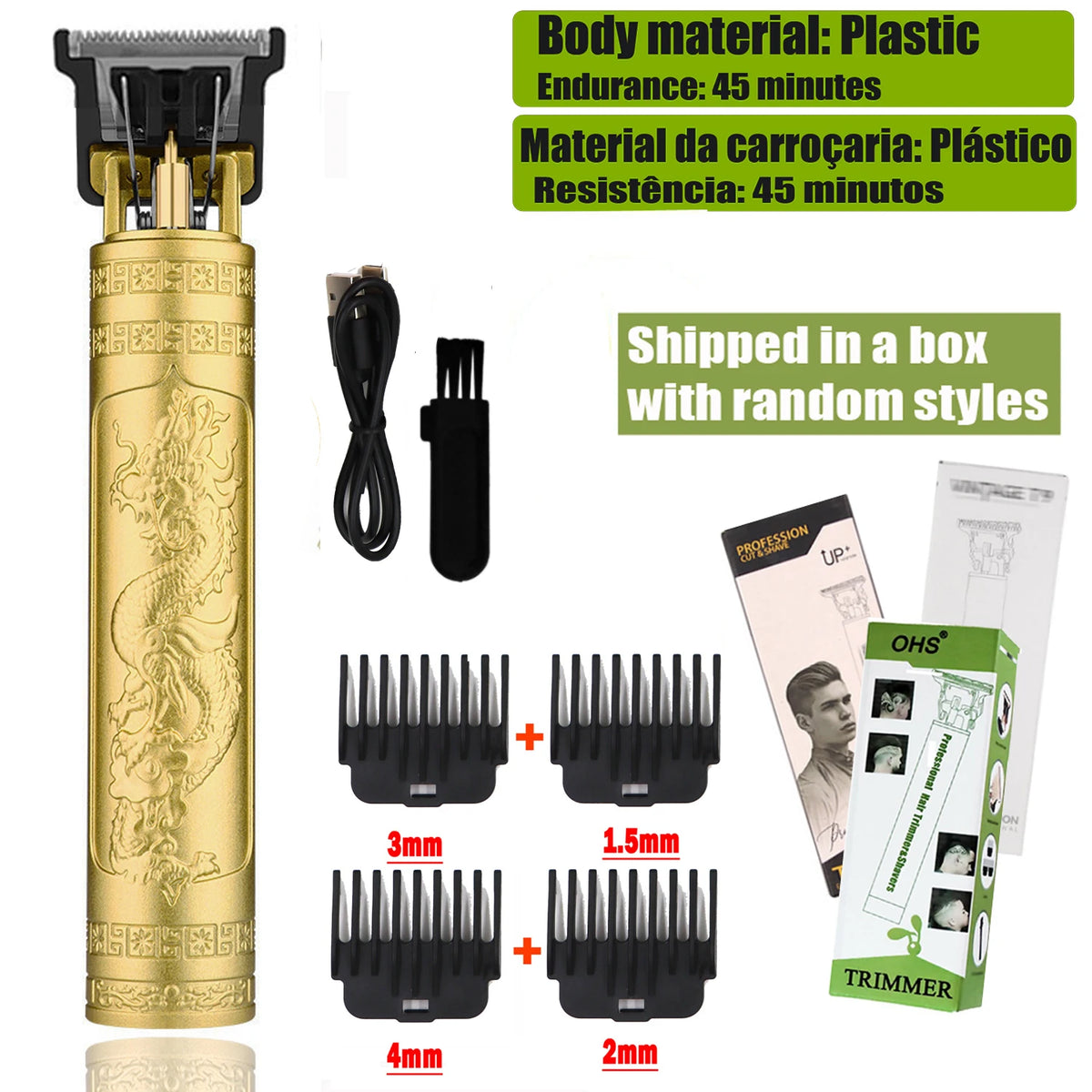 T9 Rechargeable Beard Trimmer for Hair Detailing