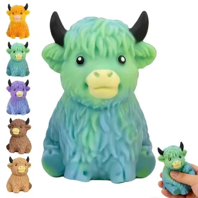Highland Cow Slow-Rising Squishy Sensory Fidget Toy