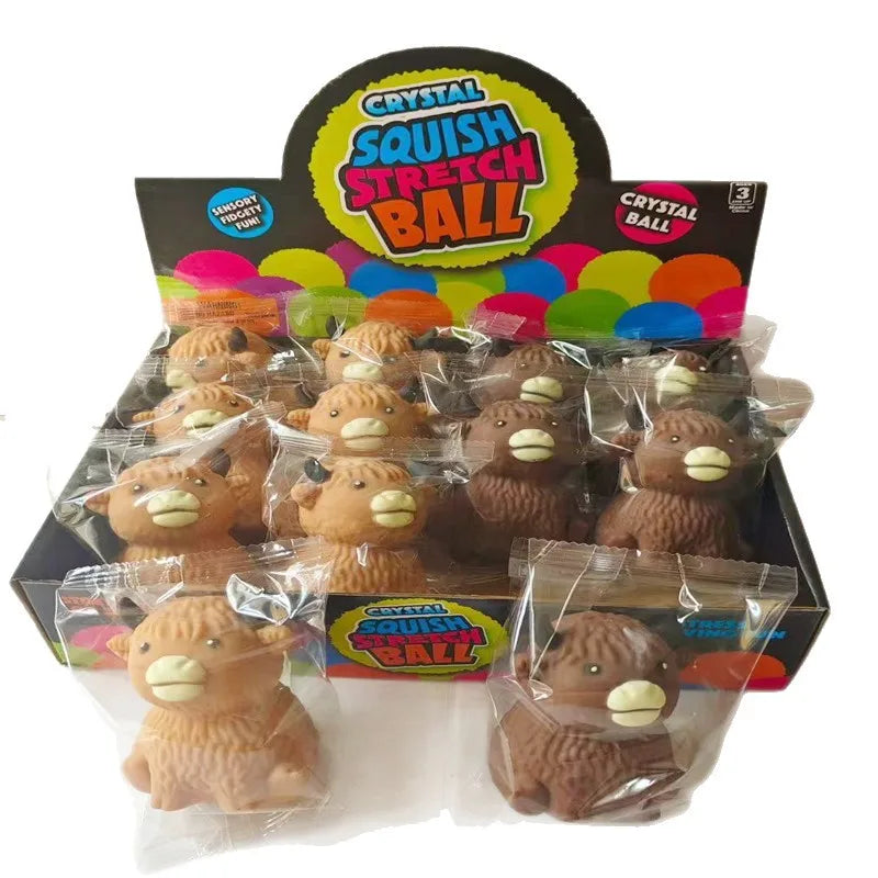 Scottish Highland Cow Slow-Rebound Squishy Fidget Toy