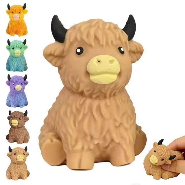 Highland Cow Slow-Rising Squishy Sensory Fidget Toy