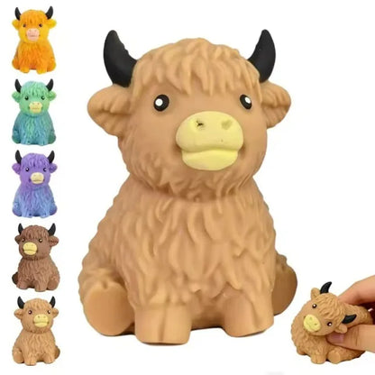 Highland Cow Slow-Rising Squishy Sensory Fidget Toy