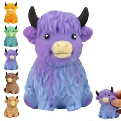 Highland Cow Slow-Rising Squishy Sensory Fidget Toy