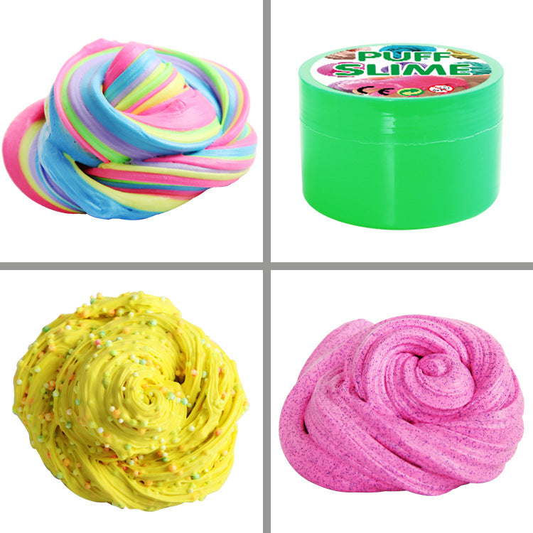 Cotton Mud Slime PUFF DIY Stress Relief Toy